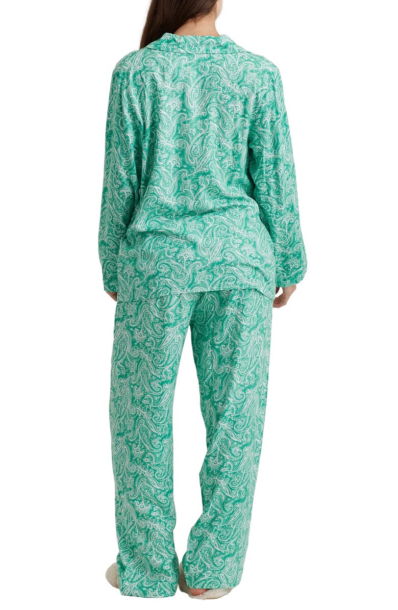 Papinelle Sophia Paisley Print Brushed Jersey Pajamas, Alternate, color, 