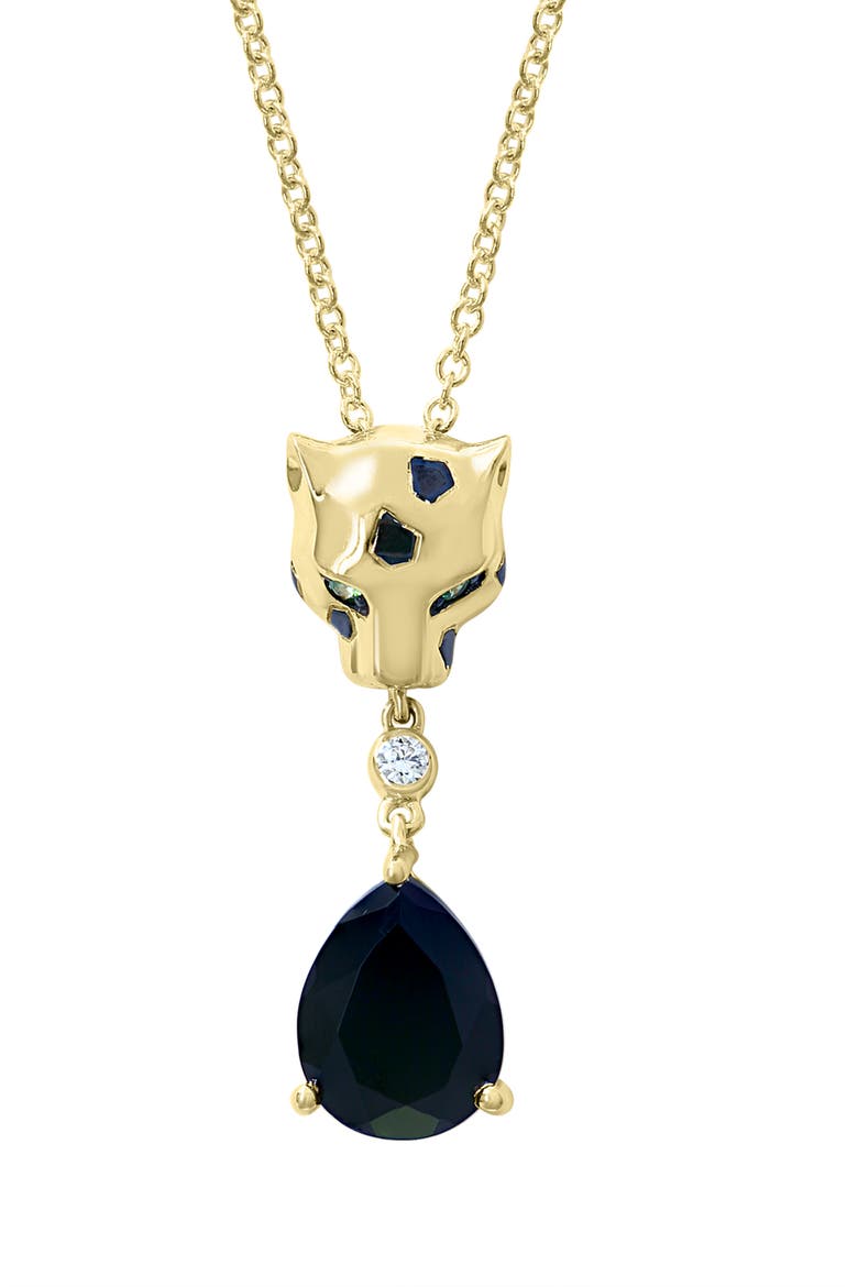 14K Yellow Gold Diamond,Tsavorite,Onyx Pendant, Alternate, color, Hematite and FW Blush Pearl