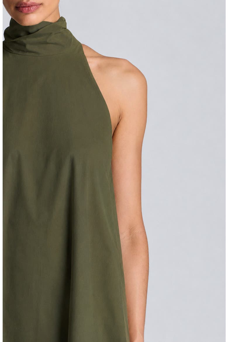 Sleeveless A-Line Dress, Alternate, color, BREEN