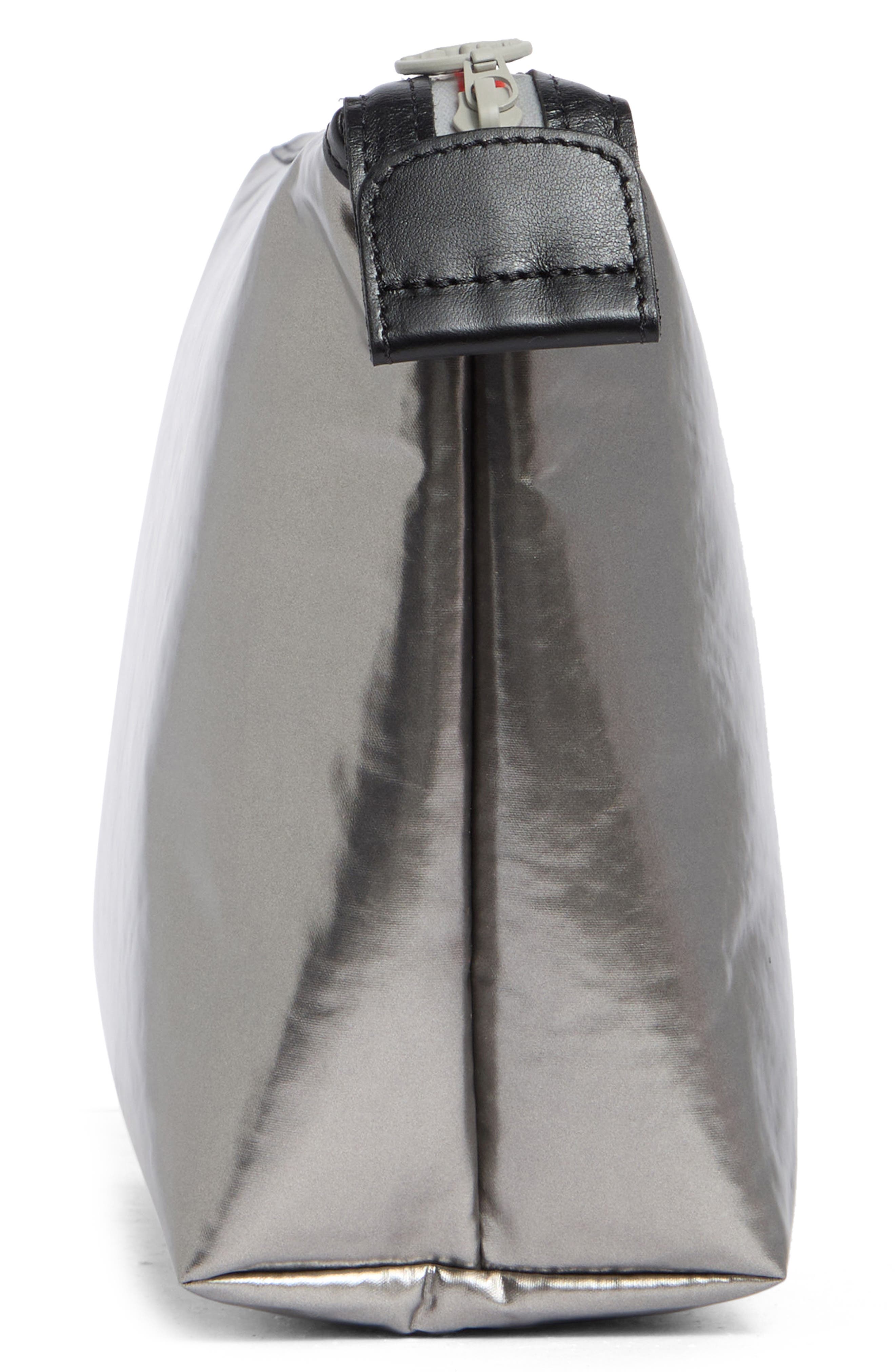 Longchamp Astro Toiletry Zip Bag, Alternate, color, Silver