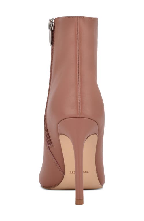Nine West Farrah Leather Stiletto Bootie In Neutral