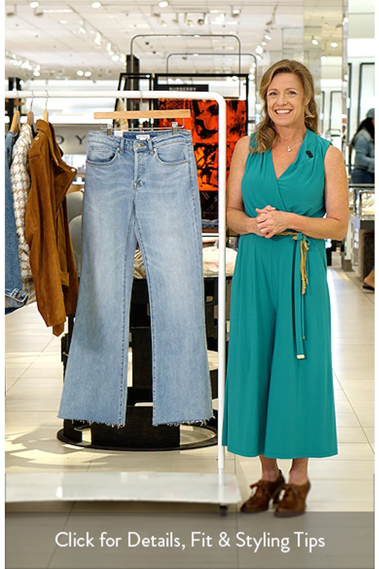 Raw Hem Low Rise Relaxed Flare Jeans video