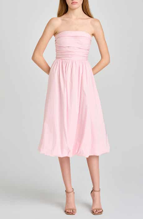 Katherine Bubble Hem Stretch Cotton Midi Dress