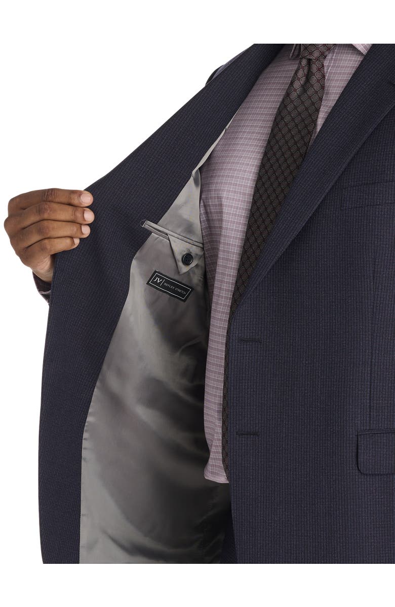 JV Reflex Big & Tall Graph Check Suit Jacket, Alternate, color, Purple