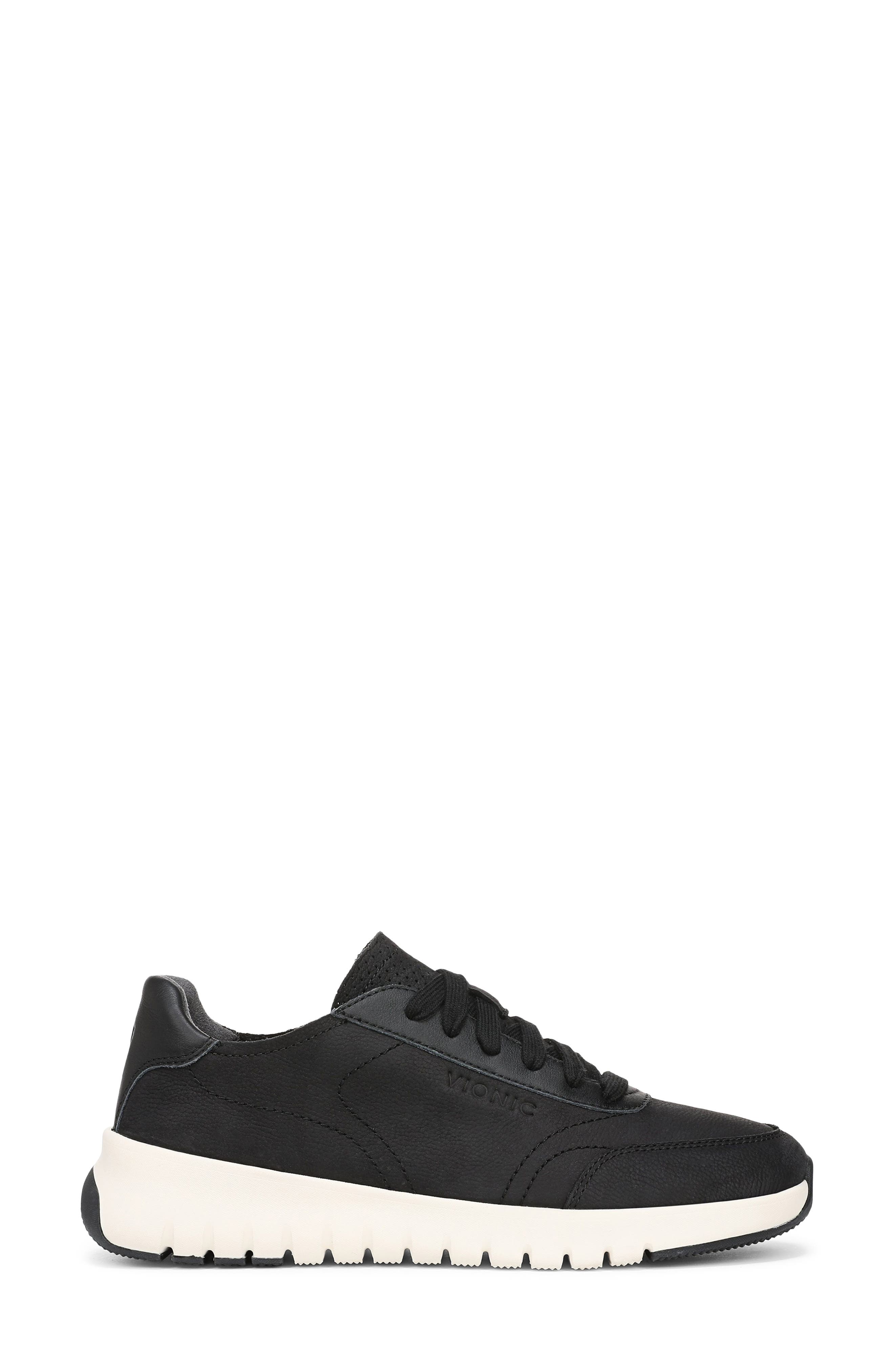 Vionic Uptown Nubuck Sneaker, Alternate, color, Black