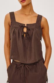 Rails Calais Embroidered Crop Tank