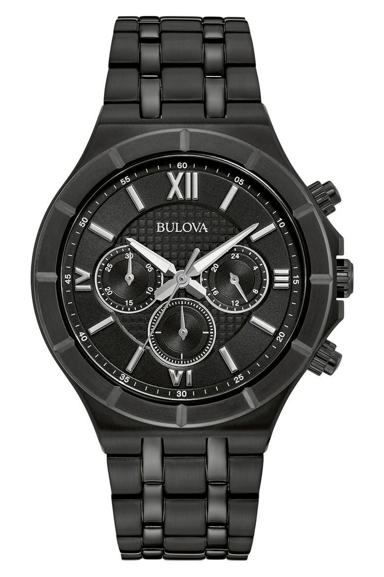 Classic Chronograph Collection Bracelet Watch, 42mm, Main, color, BLACK