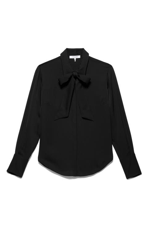 Bow Tie Silk Blouse