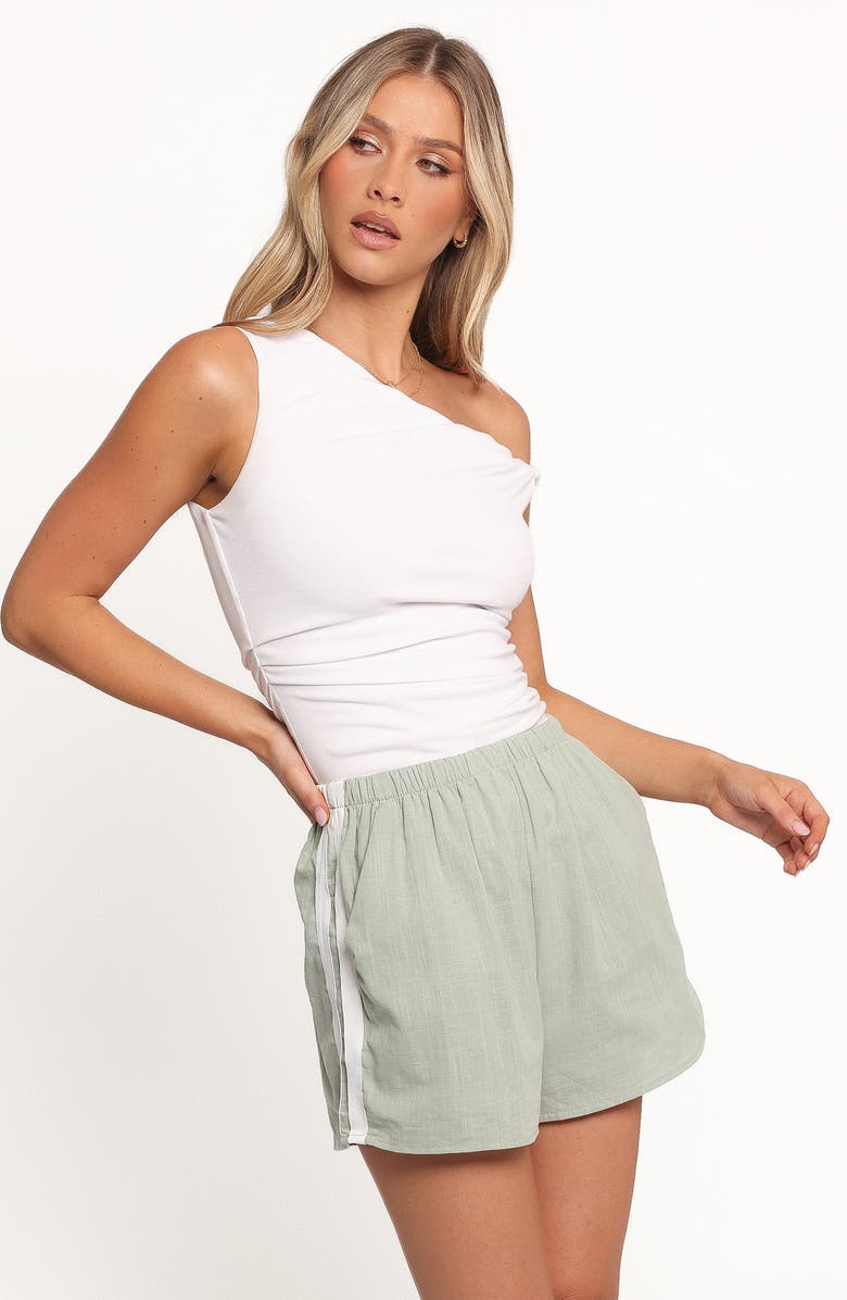 Petal & Pup Ausha Racer Shorts, Alternate, color, Sage