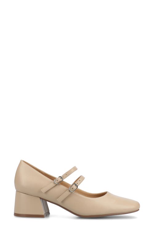 Shop Journee Collection Nally Mary Jane Pump In Beige