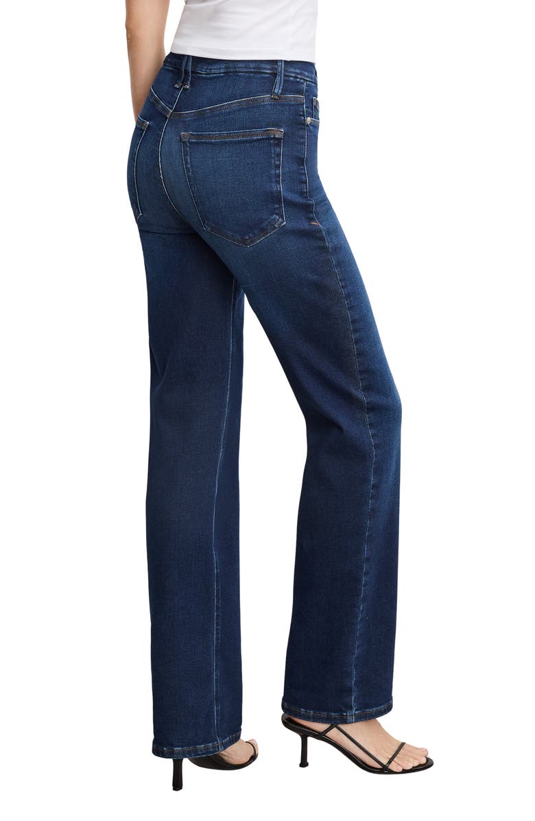 Good American Soft-Tech Straight Leg Jeans, Alternate, color, Indigo572