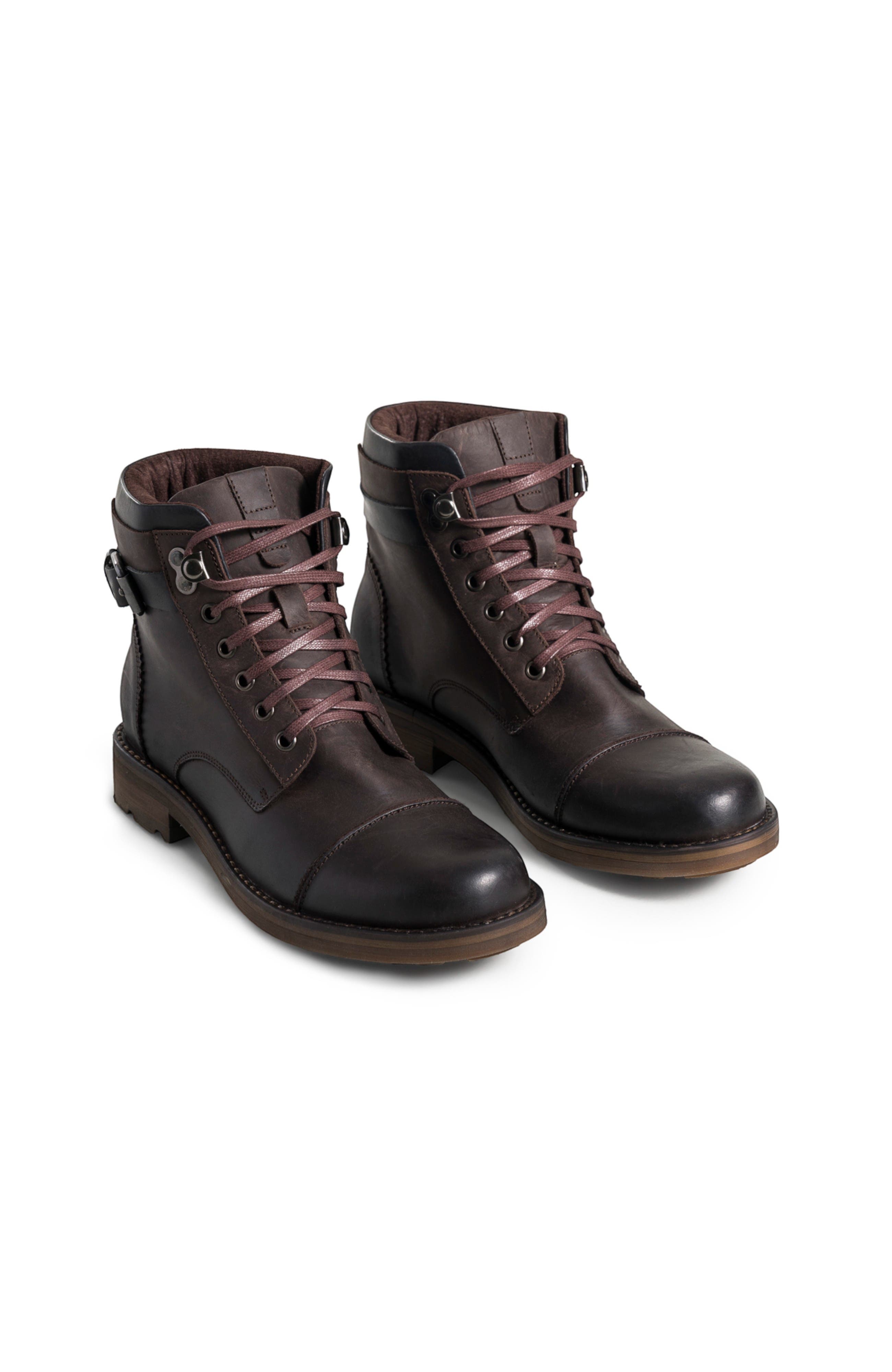 Top Grain Leather Boots For Men Vintage Ankle Boot, Alternate, color, Dark Brown
