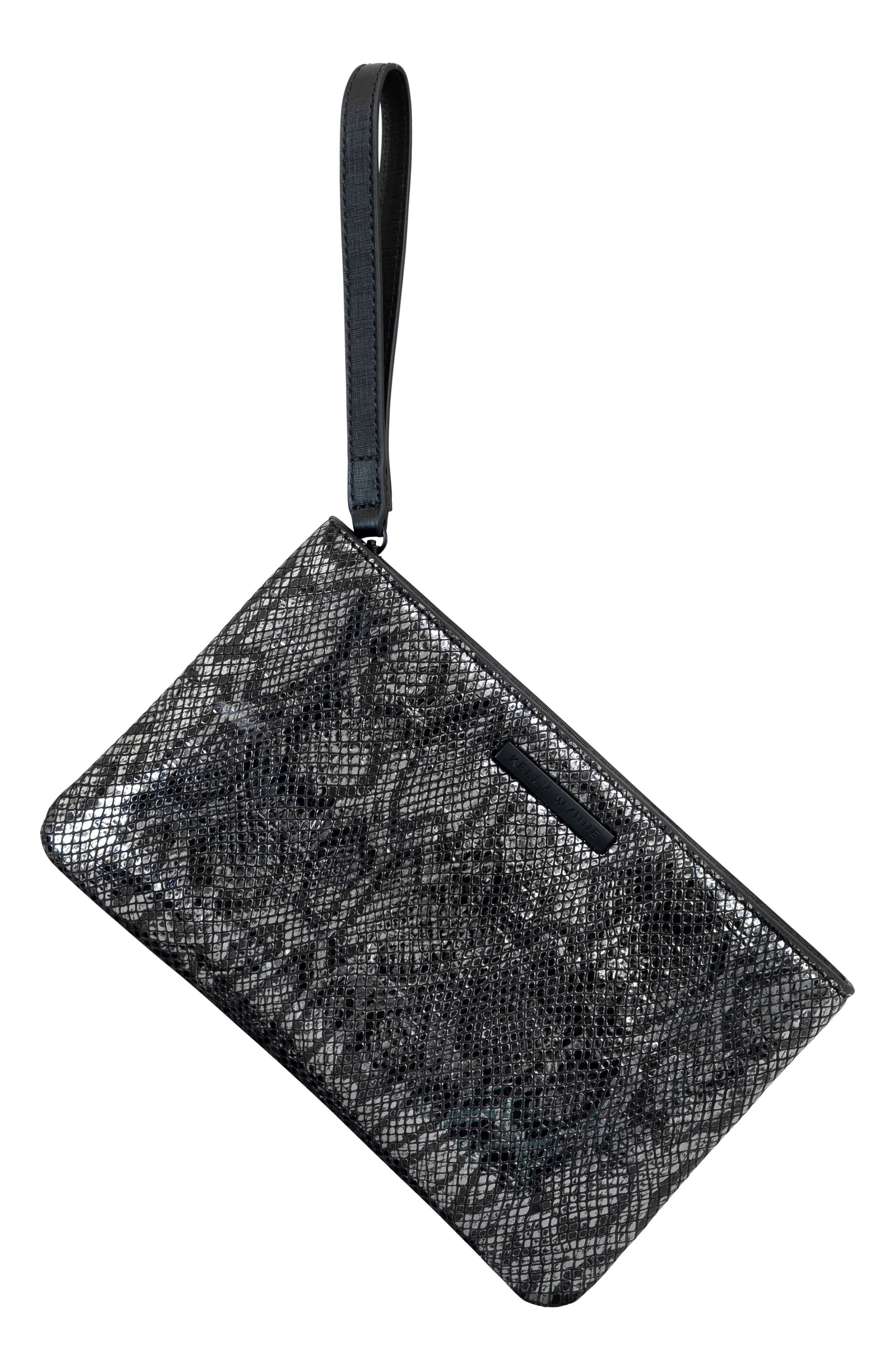 Kelly Wynne Risky Biz Convertible Leather Wristlet, Alternate, color, 