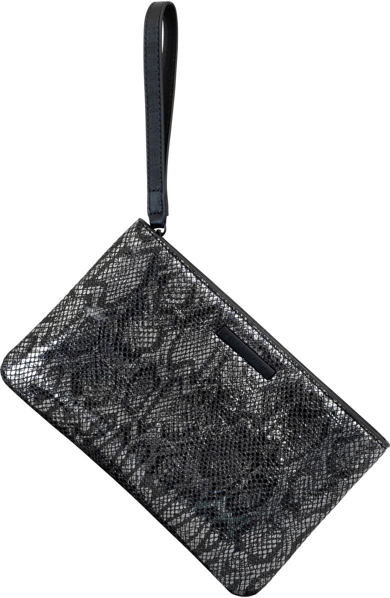 Kelly Wynne Risky Biz Convertible Leather Wristlet, Alternate, color,