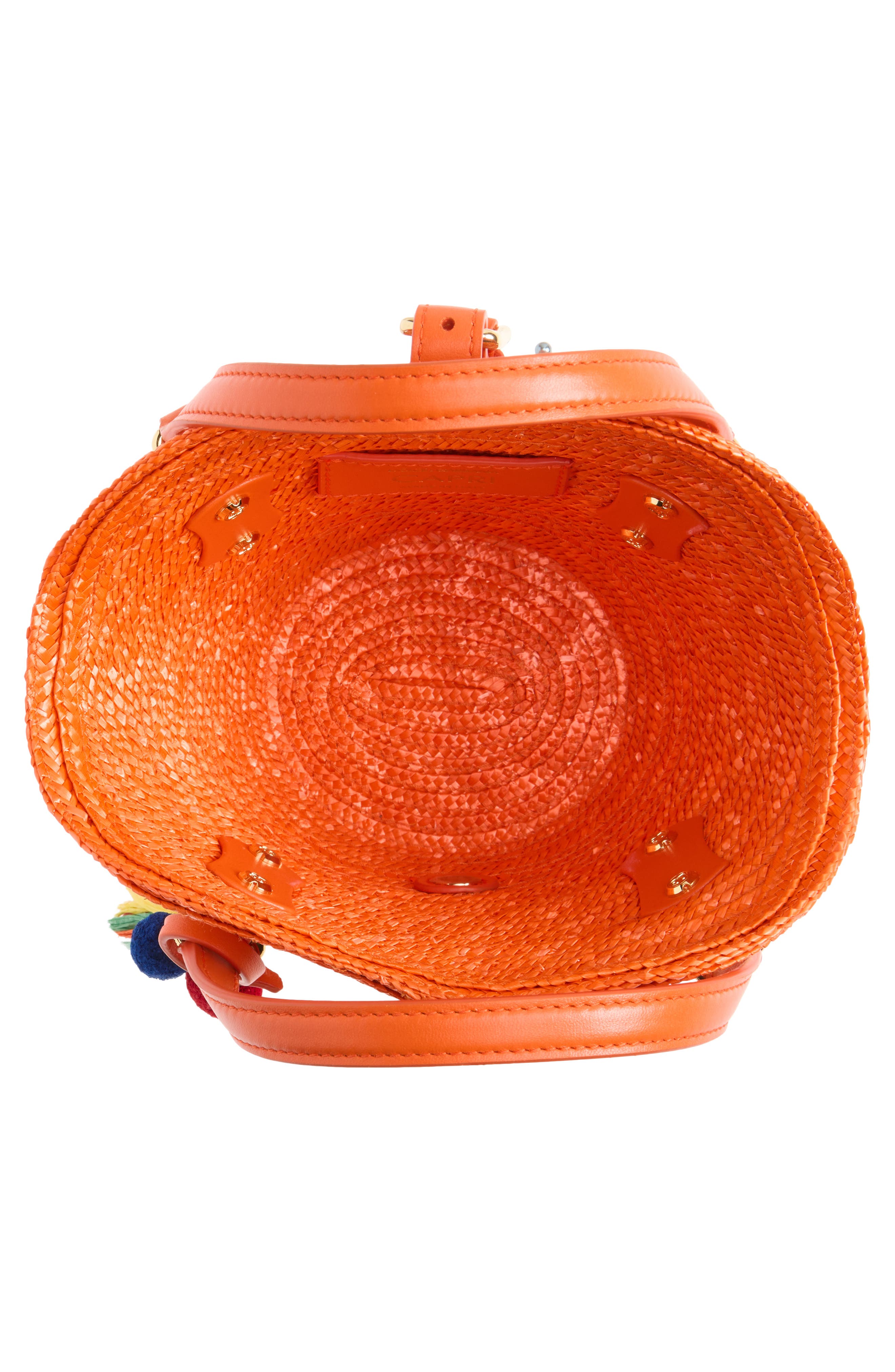 Dolce&Gabbana Coffa Capri Woven Straw Tote, Alternate, color, 8Z286 Arancio/ Orange