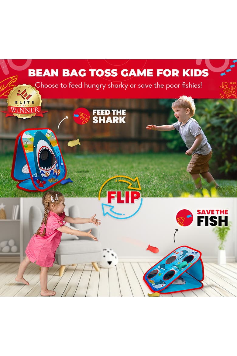 Shark Frenzy | 2-In-1 Bean Bag Toss Game For Kids, Alternate, color, Blue