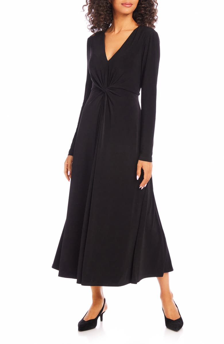 Karen Kane Monroe Twist Front Long Sleeve Dress, Main, color, 