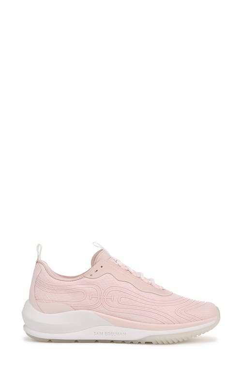 Sam Edelman Miles Lace Up Performance Sneaker Rosewater Mesh In Rosewater