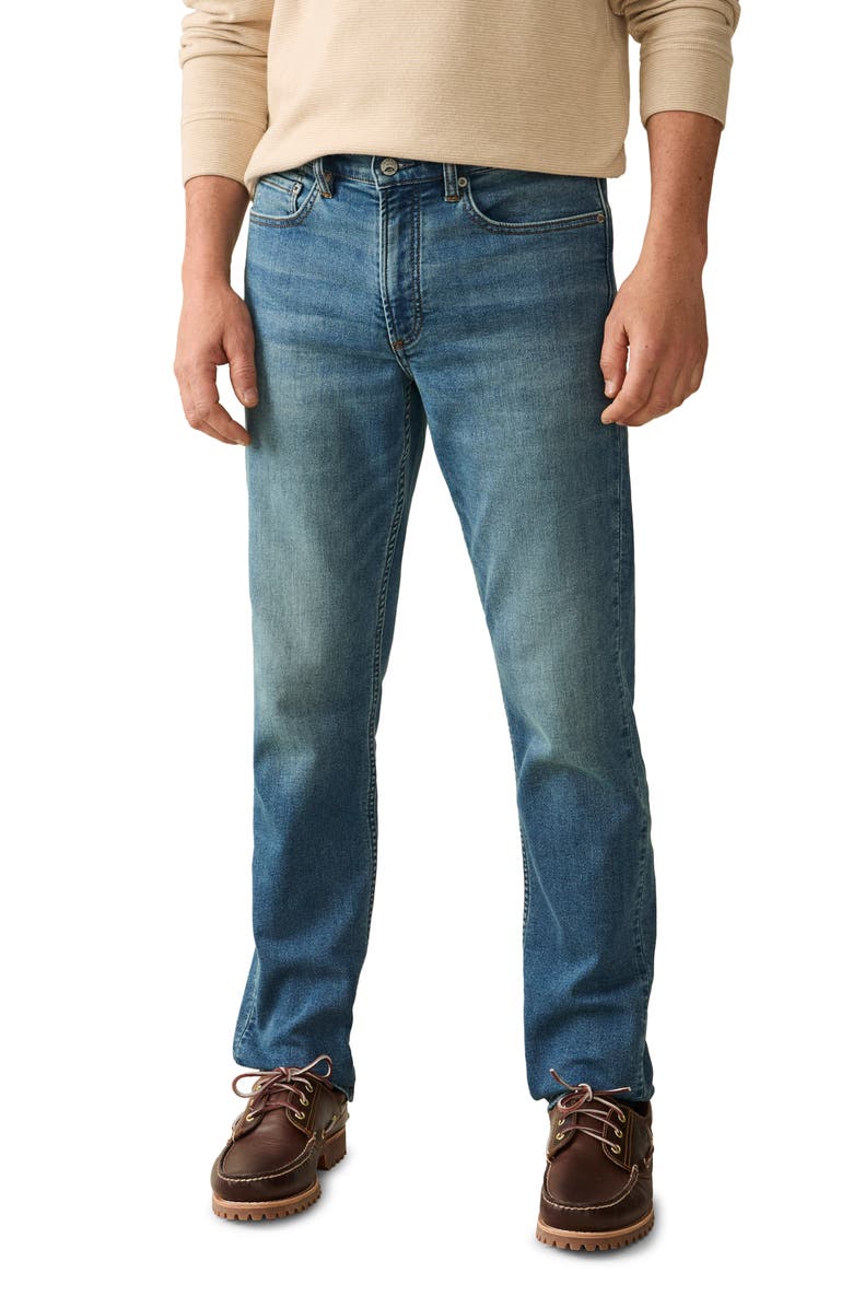 Faherty Stretch Terry Straight Leg Five-Pocket Knit Pants, Main, color, 