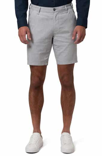 Noah Flat Front Stretch Cotton & Linen Shorts