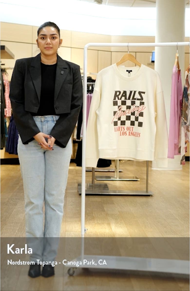 Racing Relaxed Crewneck Sweatshirt, sales video thumbnail