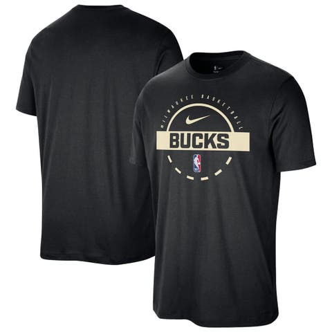 Men's Nike  Black Milwaukee Bucks Authentic Practice T-Shirt