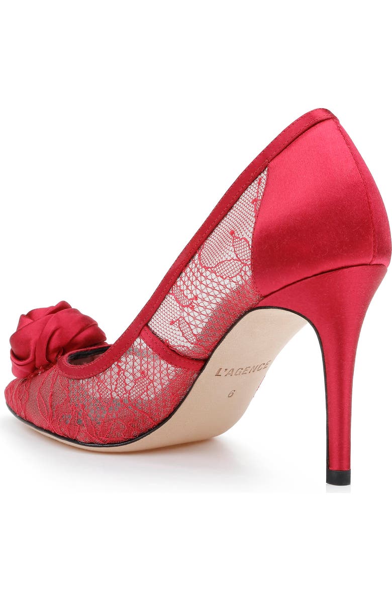 L'AGENCE Fosette Pointed Toe Pump, Alternate, color, Red Lace