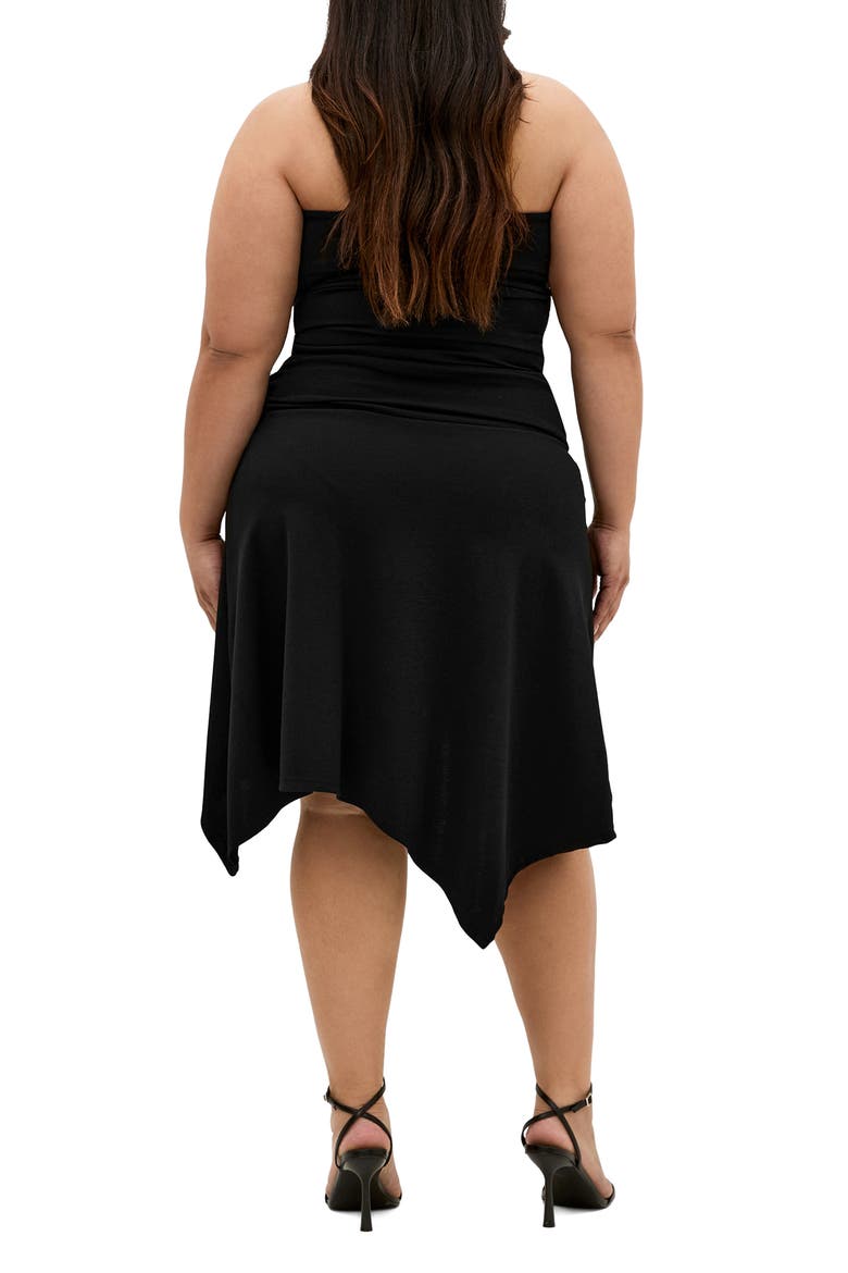 Amber Handkerchief Hem Halter Dress, Alternate, color, BLACK