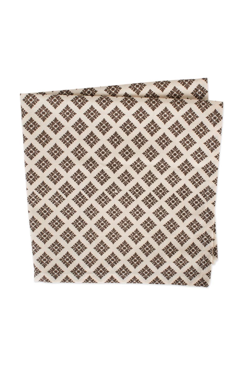 Heirloom Diamond Printed Napkin Set/6, Alternate, color, Brown