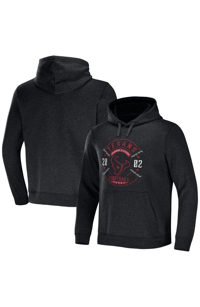 NFL X DARIUS RUCKER Men's NFL x Darius Rucker Collection by Fanatics Heather Charcoal Houston Texans Radar Pullover Hoodie, Main, color, Heather Charcoal