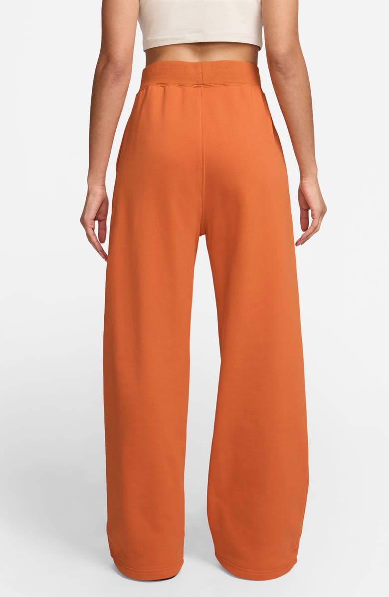 Jordan Flight Fleece French Terry Open Hem Pants, Alternate, color, Starfish/ Campfire Orange