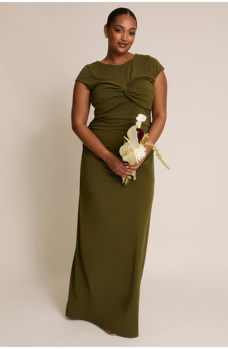 Six Stories Twist Bust Short Sleeve Stretch, Alternate, color, Fern