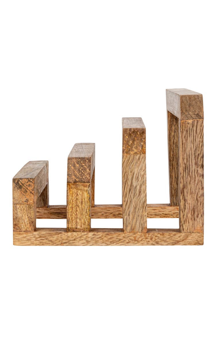 6-Inches Mango Wood Cutting Board Stand with 3 Sections for Kitchen, Natural, Alternate, color, Natural