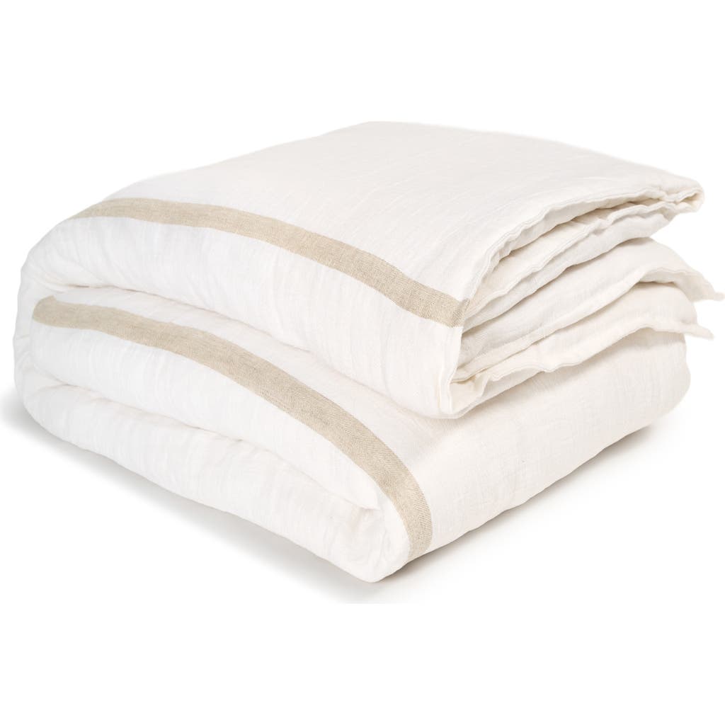 Pom Pom At Home Rory Linen Duvet Cover In White