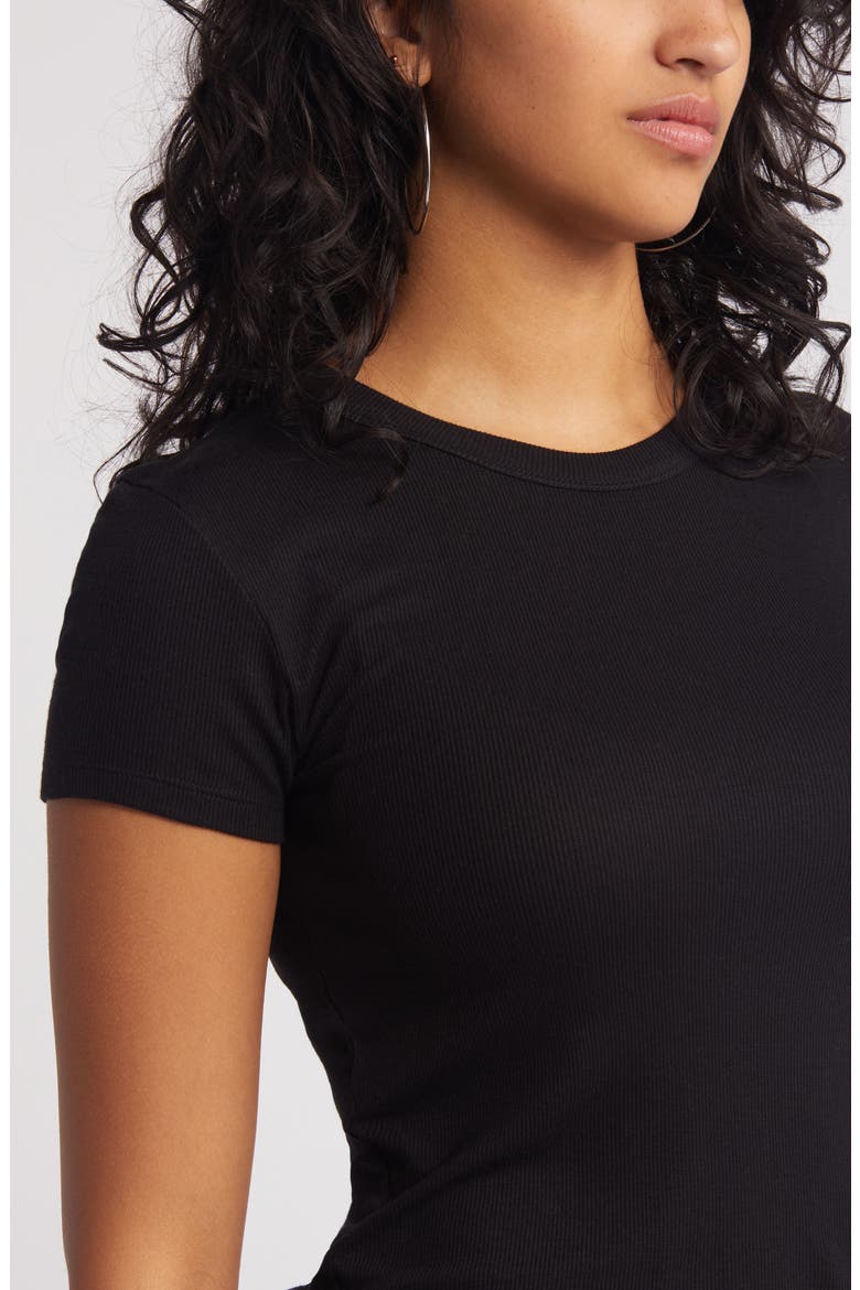 Rib T-Shirt, Alternate, color, BLACK