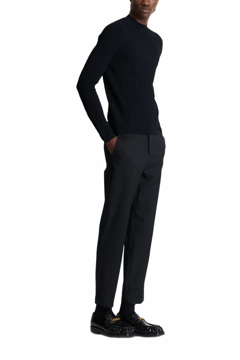 Silk And Cotton Knit Pb Jumper, Main, color, Black