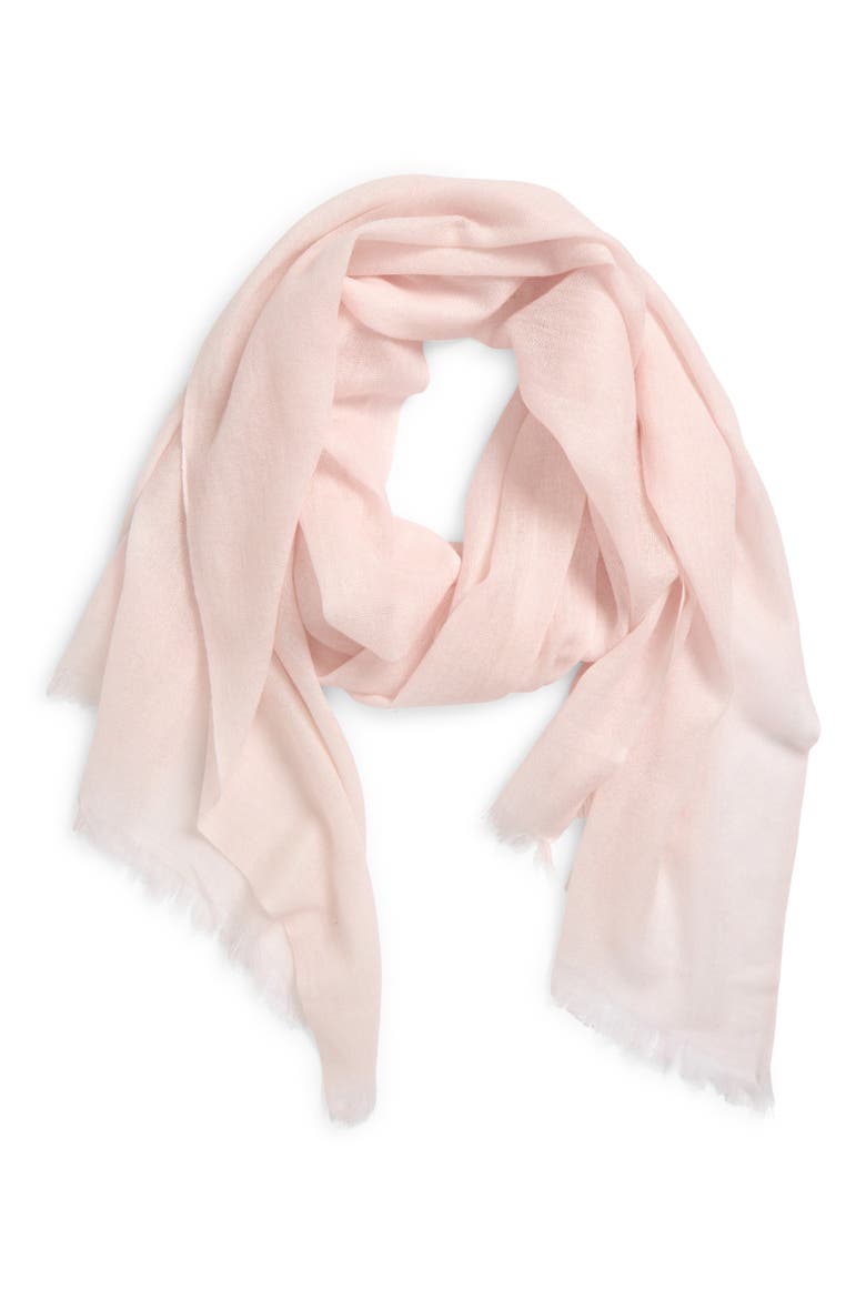 Textured Cashmere Scarf, Alternate, color, PINK SEPIA