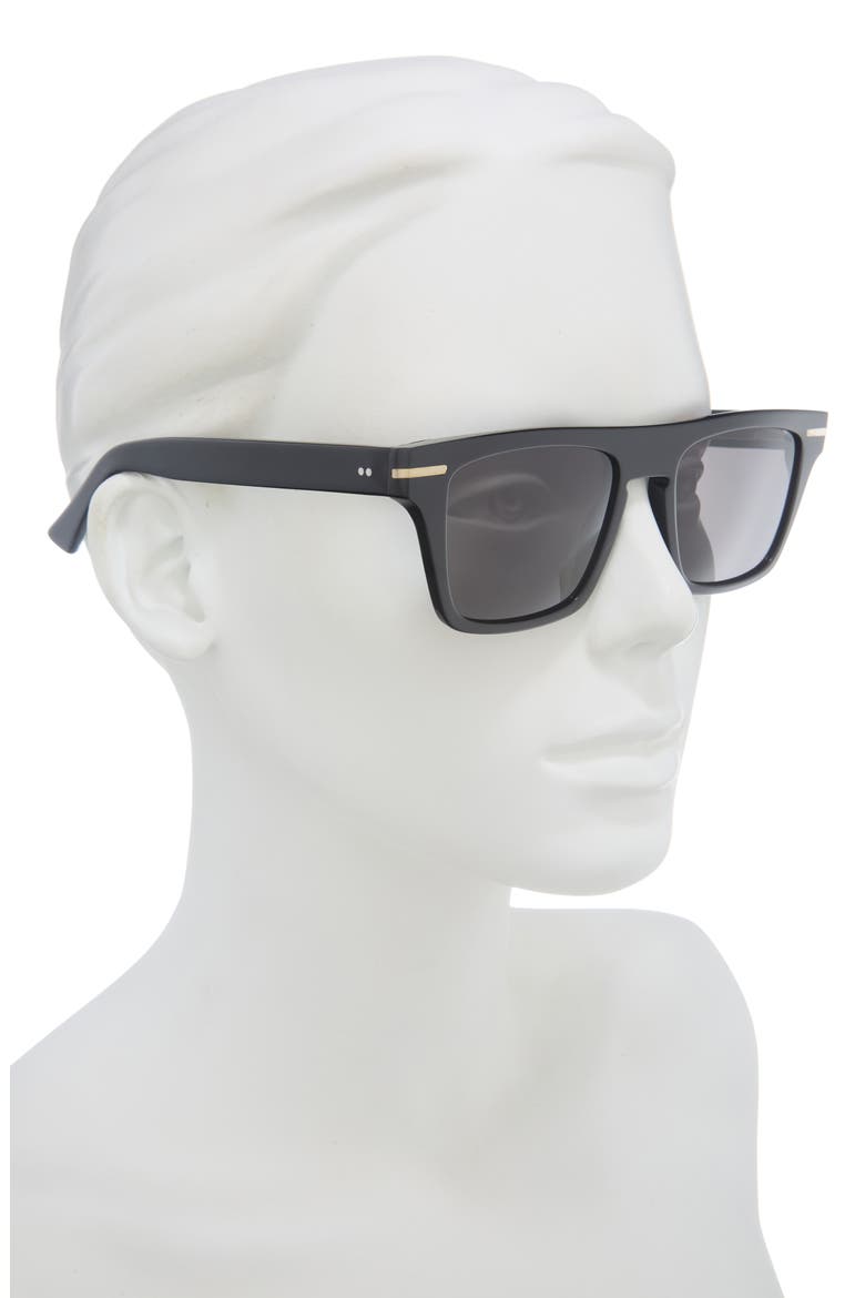 1357 Rectangle Sunglasses, Alternate, color, BLACK TAXI