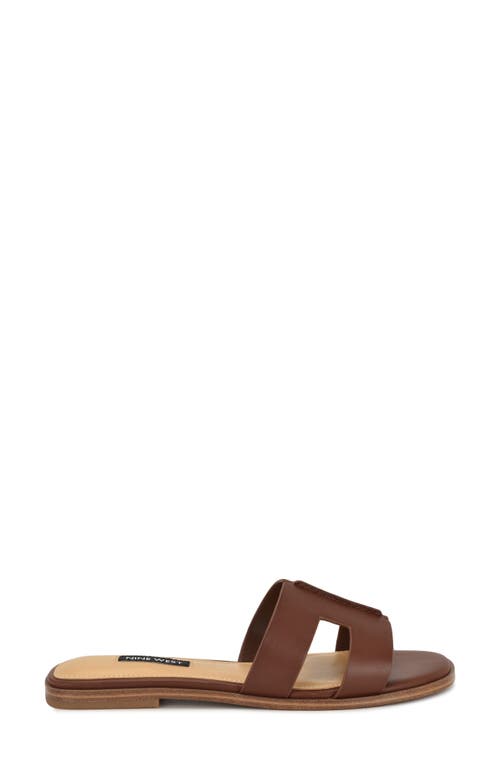 Nine West Giny Slide Sandal In Brown