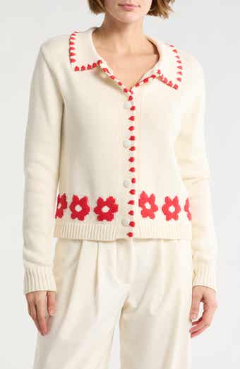 ELIE ELIE TAHARI Collared Buttoned Cardigan