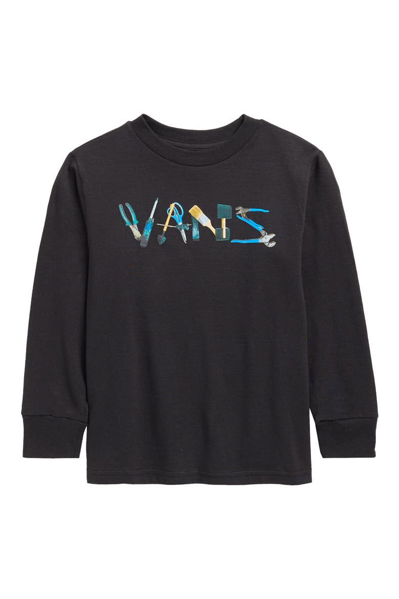Kids' Wall Fix Long Sleeve Graphic T-Shirt, Main, color, BLACK