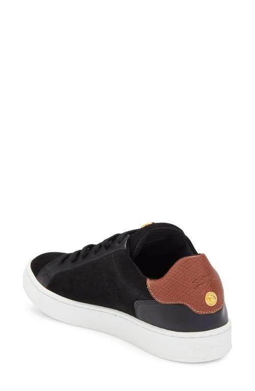 Longchamp Heel Patch Low Top Sneaker In Black