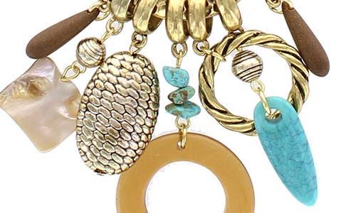 Olivia Welles Multi Charm Pendant Necklace In Gold