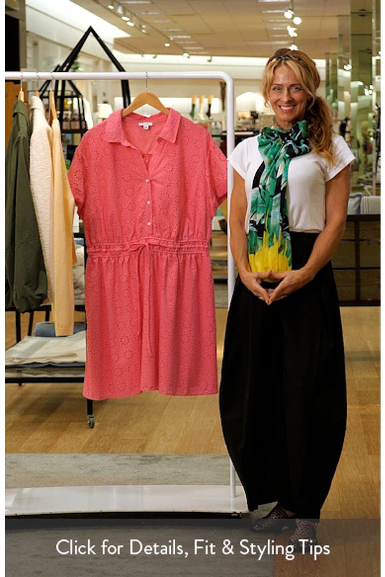 Short Sleeve Cotton Eyelet Shirtdress video