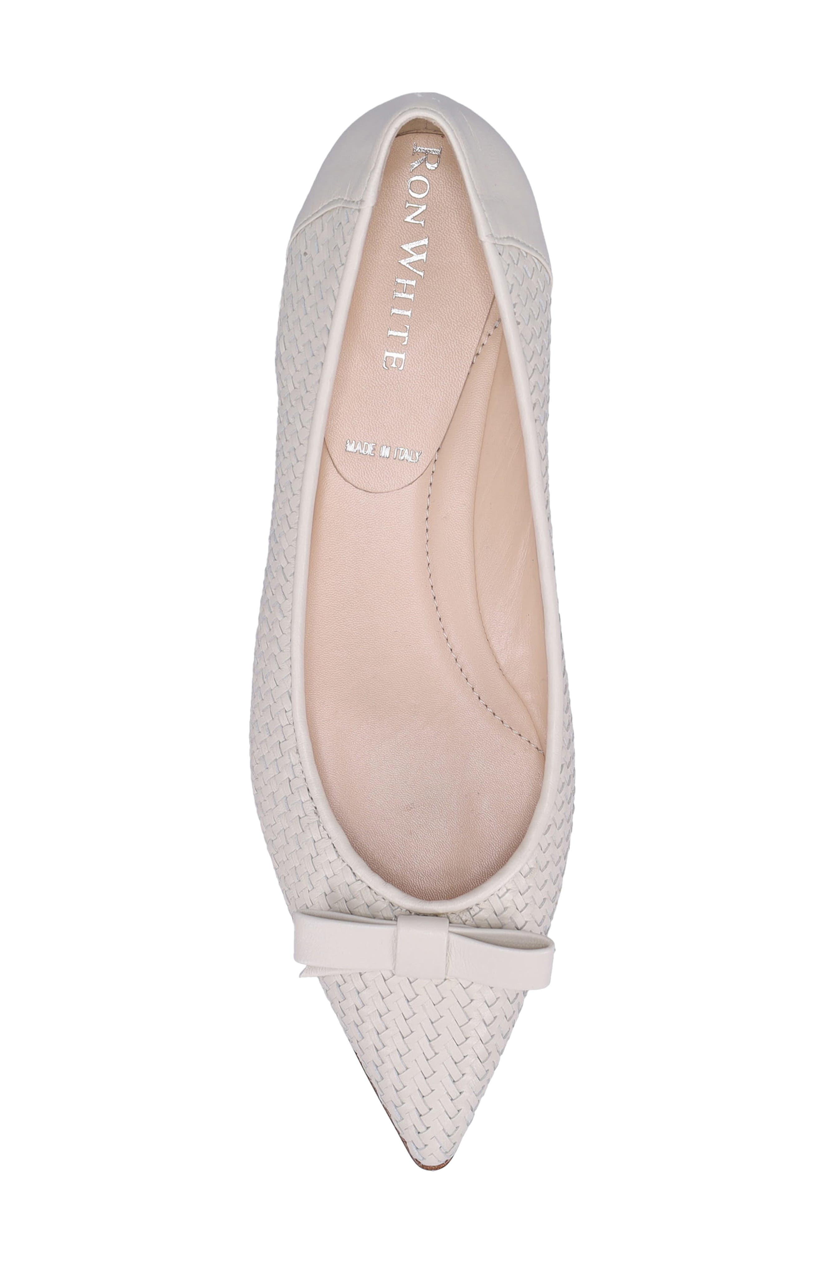 Jada Pointed Toe Flat, Alternate, color, IVORY