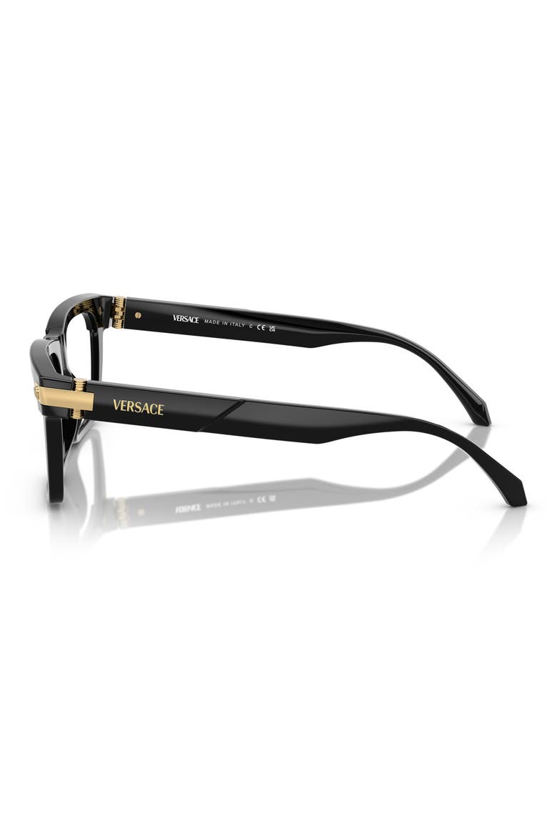 55mm Rectangle Optical Glasses, Alternate, color, BLACK