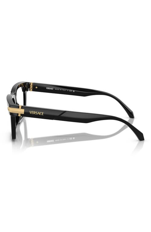 Versace 55mm Rectangle Optical Glasses In Black