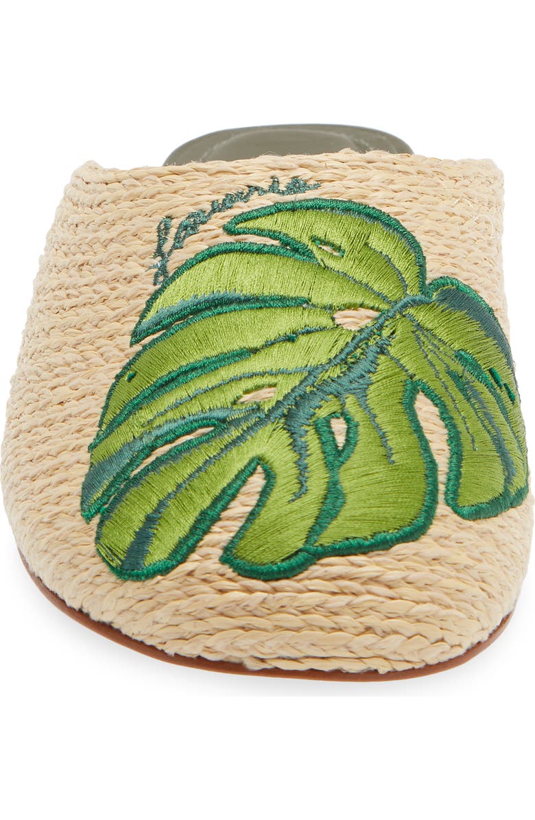 FARM Rio <p>Raffia Icons Flat Mule (Women) </p>, Alternate, color, Monstera Military