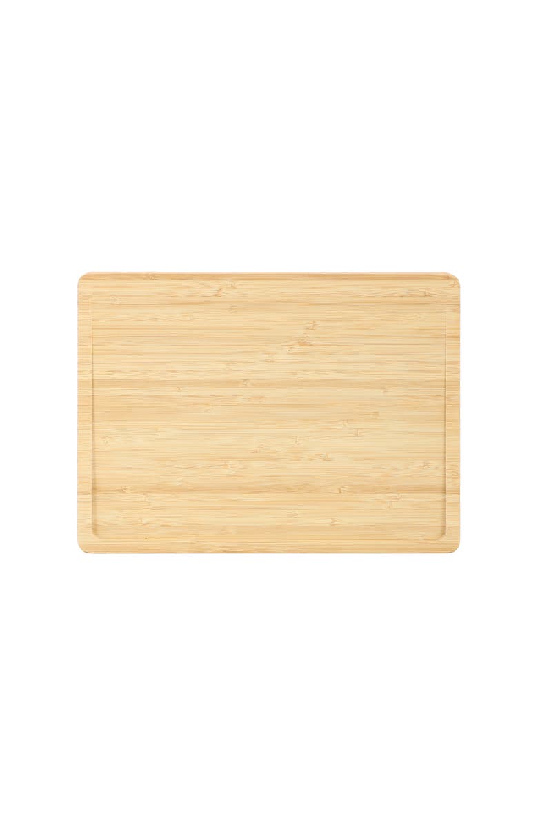 Megachef 3 Piece Wood Cutting, Prep and Serving Boards with Slanted Juice Groove, Alternate, color, Bamboo