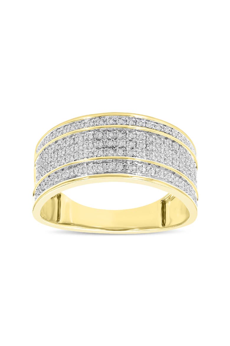 Elysium Unisex Diamond Band Ring in 10K Gold, Main, color, 10K Yellow Gold